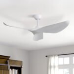 Sofucor Ventilateur de Plafond sans Lumière - 3 Pales ABS Blanc - 132cm