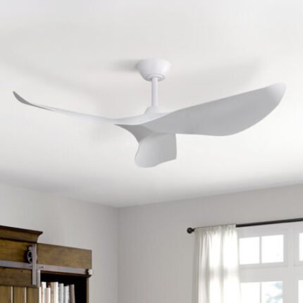 Sofucor Ventilateur de Plafond sans Lumière - 3 Pales ABS Blanc - 132cm