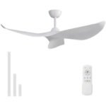 Sofucor Ventilateur de Plafond sans Lumière - 3 Pales ABS Blanc - 132cm – Image 2
