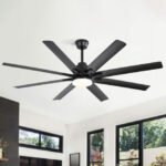 Ventilateur de plafond 167,5 cm – 8 pales réversibles en ABS – Moteur CC silencieux – 6 vitesses