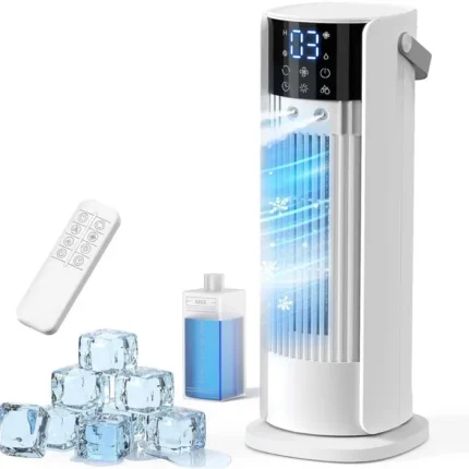 Climatiseur Mobile Silencieux 4 En 1 Ventilateur Rafraichisseur D'Air Avec 4 Vitesses De Ventilation