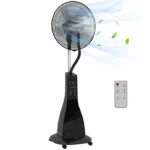 Ventilateur sur pied HOMCOM brumisateur sur roulettes 90 W télécommande