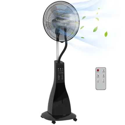 Ventilateur sur pied HOMCOM brumisateur sur roulettes 90 W télécommande